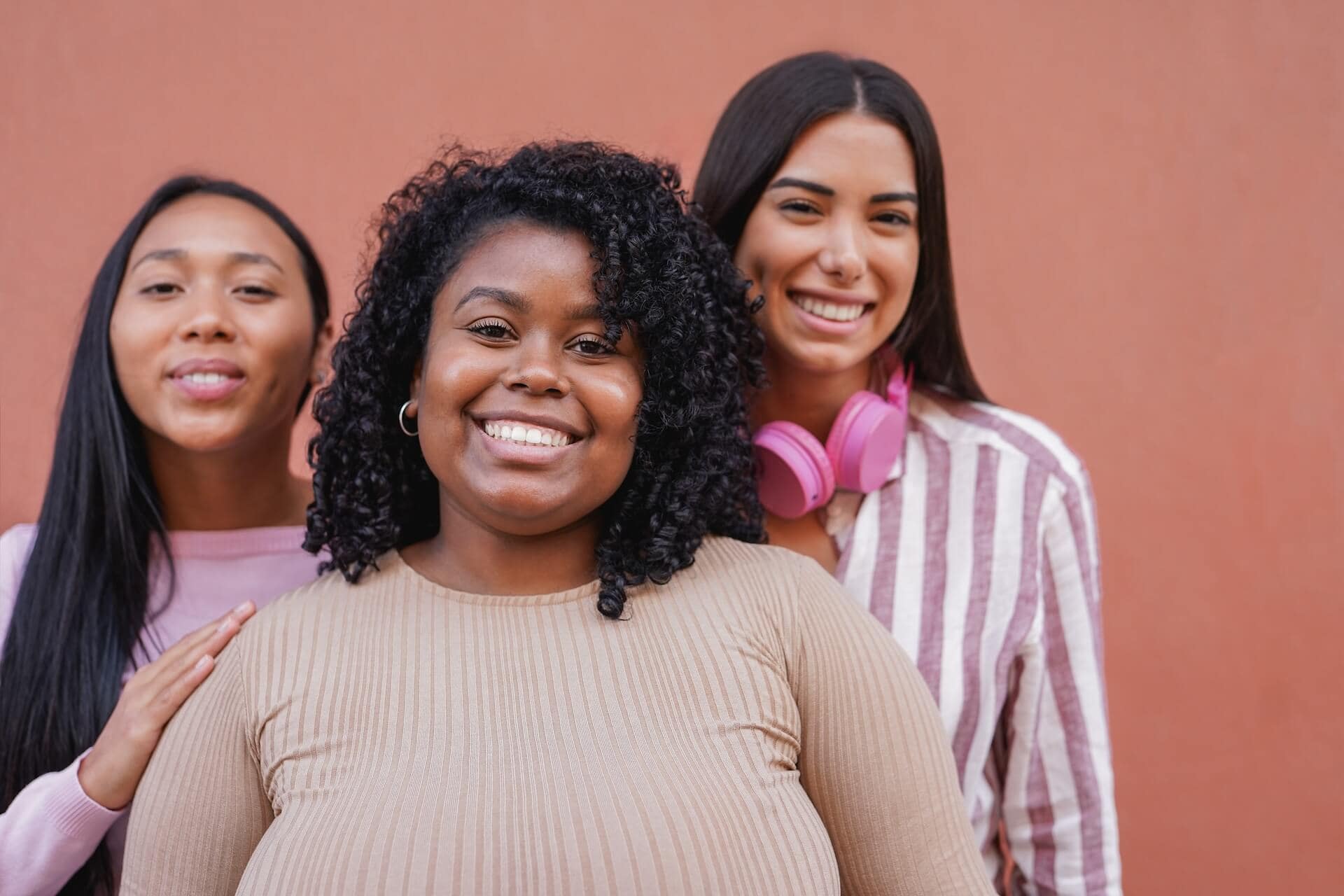 black women smiling