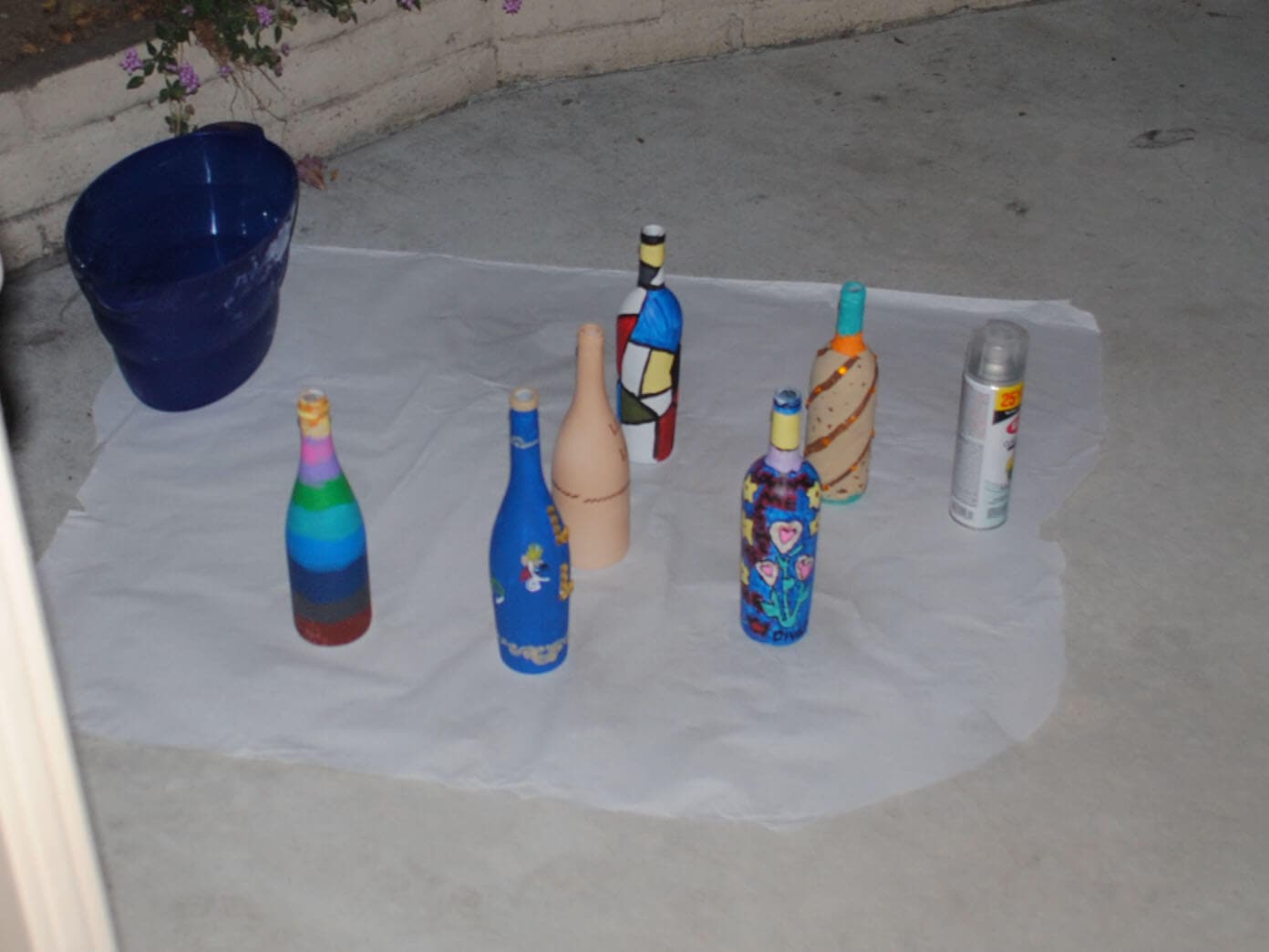 painted bottles