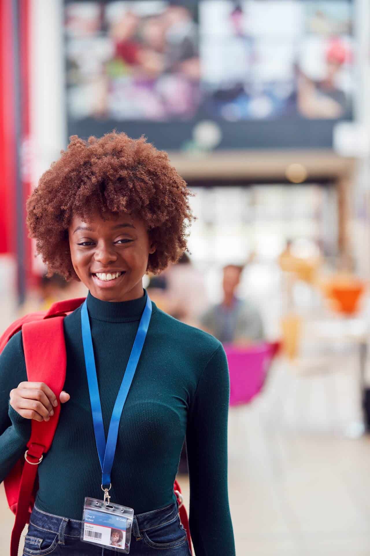 smiling female student